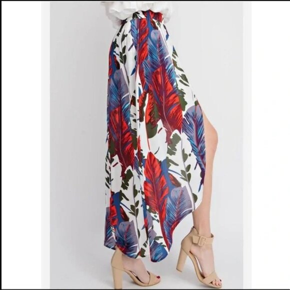 Tropical High-Low Maxi-Skort - Picture 5 of 7